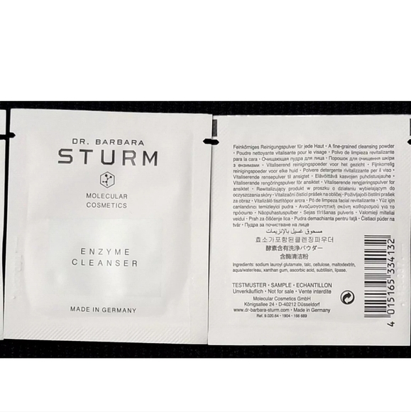 Dr. Barbara STURM Molecular Cosmetics ENZYME CLEANSER x 18 Sample Packets - Picture 2 of 3